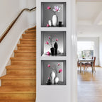 3pcs Elegant Floral Wall Decals