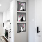 3pcs Elegant Floral Wall Decals