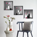 3pcs Elegant Floral Wall Decals