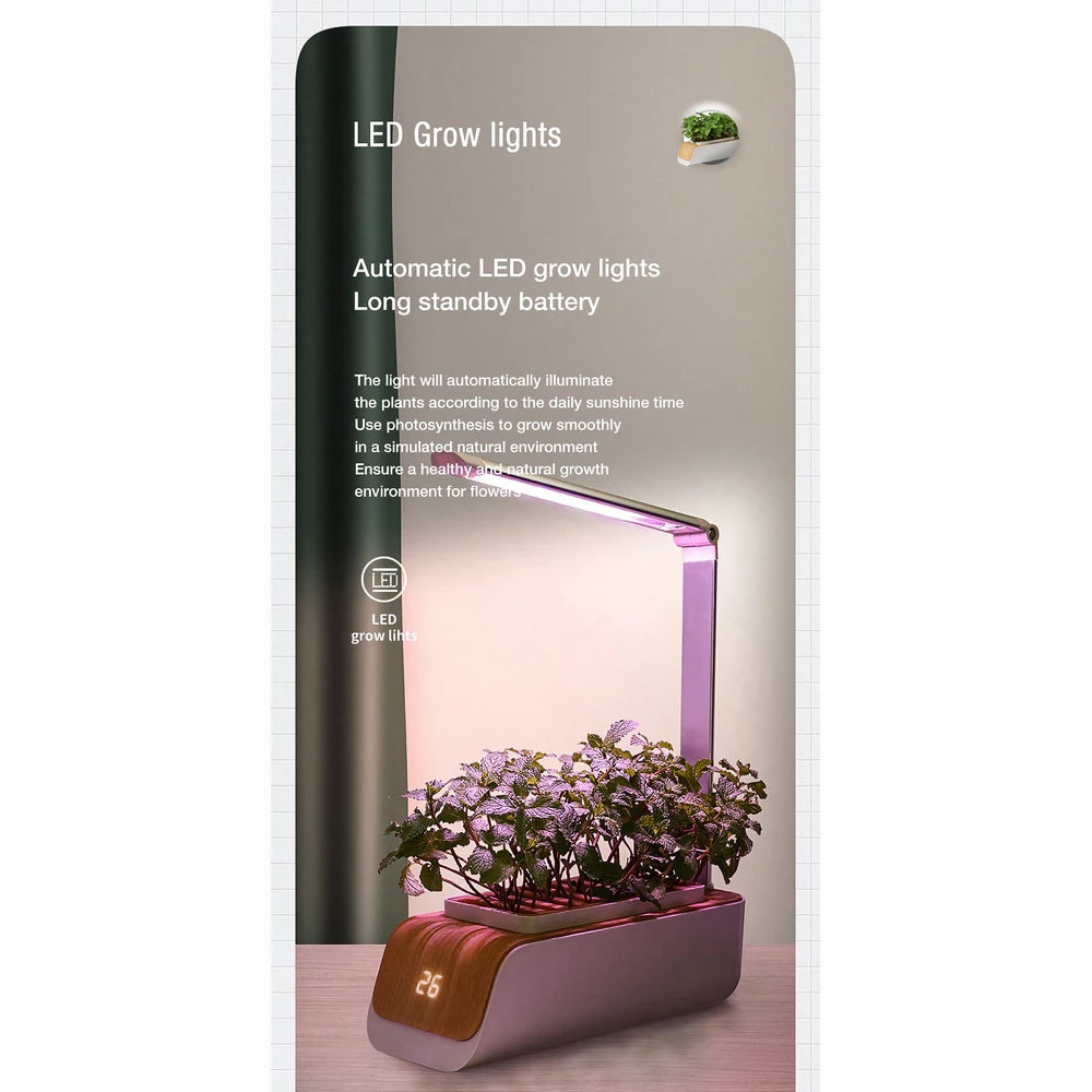 Hydroponics Growing System, Indoor Herb Garden Starter Kit with Led Grow Light, Smart Garden Planter for Home Kitchen, Automatic