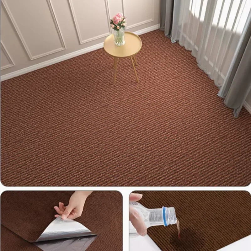 Room Decoration Staircase Home Decor Solid Color Rugs for Bedroom Water Uptake Bathroom Carpet Living Room Self-adhesive Kitchen