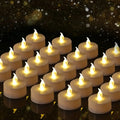 Warm Yellow Flameless LED Tea Light Candles