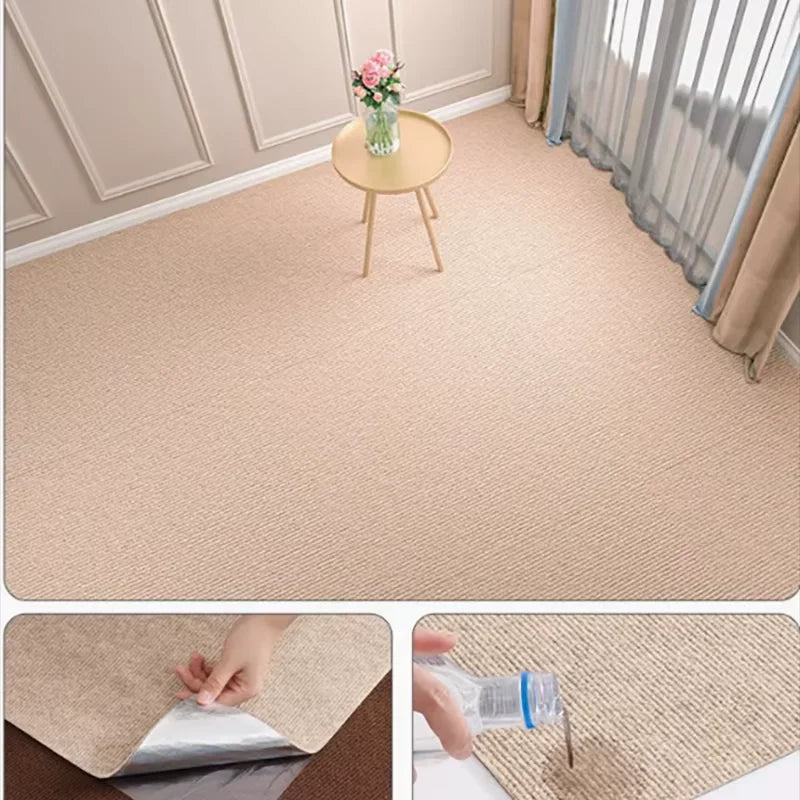 Room Decoration Staircase Home Decor Solid Color Rugs for Bedroom Water Uptake Bathroom Carpet Living Room Self-adhesive Kitchen