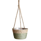 Garden Hanging Planter Macrame Plant Storage Basket Jute Rope Woven Indoor Outdoor Flower Pot Holder Plant Hangers Home Decor