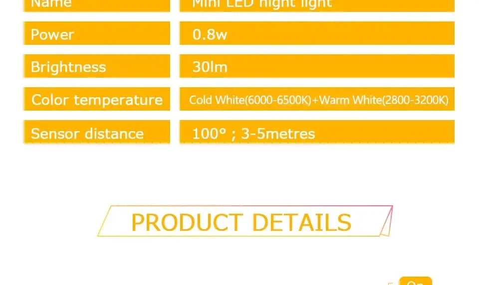 LED Night Light With Motion Sensor