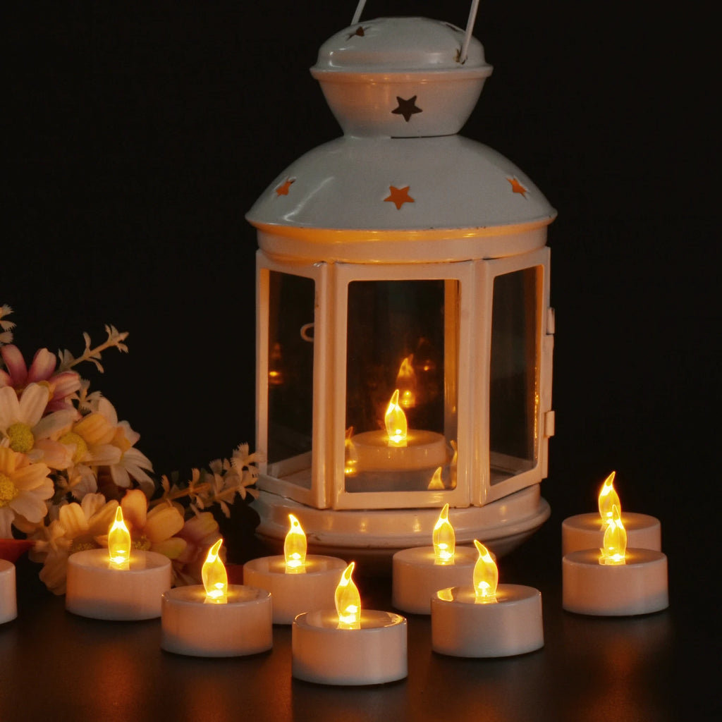 Warm Yellow Flameless LED Tea Light Candles
