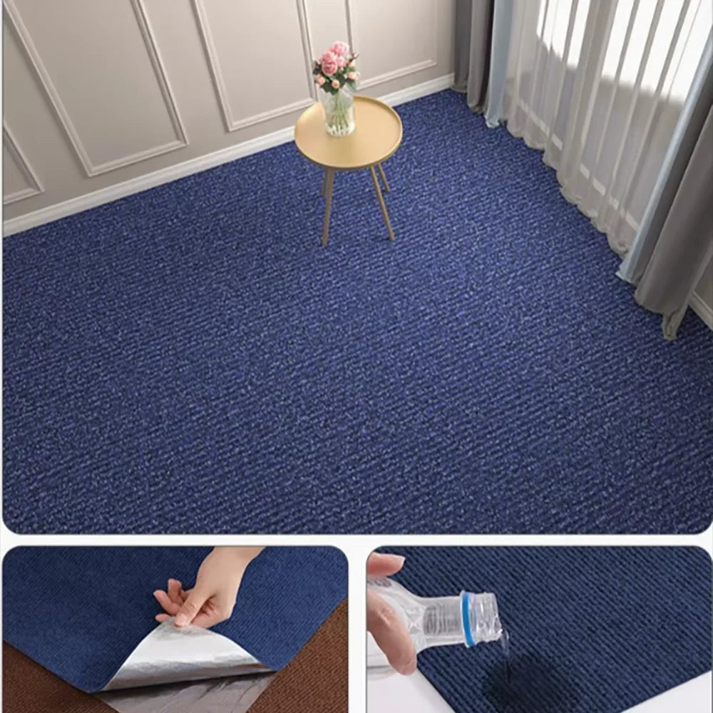 Room Decoration Staircase Home Decor Solid Color Rugs for Bedroom Water Uptake Bathroom Carpet Living Room Self-adhesive Kitchen
