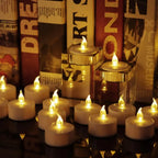 Warm Yellow Flameless LED Tea Light Candles