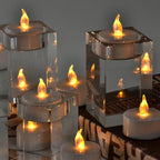 Warm Yellow Flameless LED Tea Light Candles