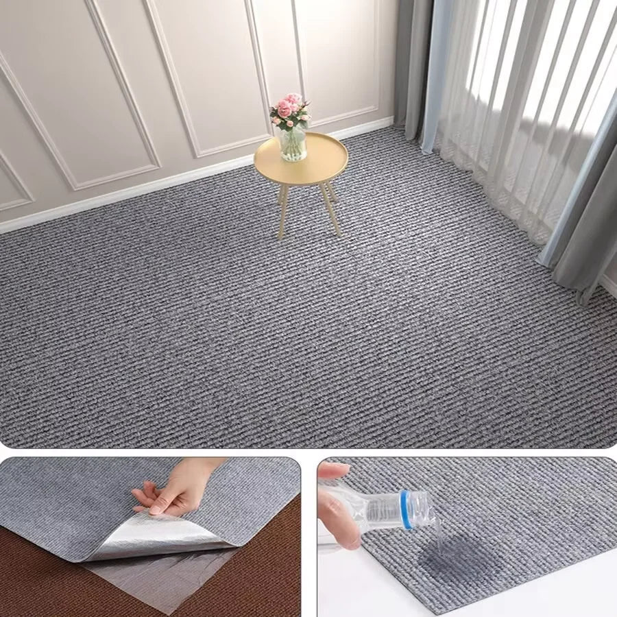 Room Decoration Staircase Home Decor Solid Color Rugs for Bedroom Water Uptake Bathroom Carpet Living Room Self-adhesive Kitchen
