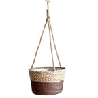 Garden Hanging Planter Macrame Plant Storage Basket Jute Rope Woven Indoor Outdoor Flower Pot Holder Plant Hangers Home Decor