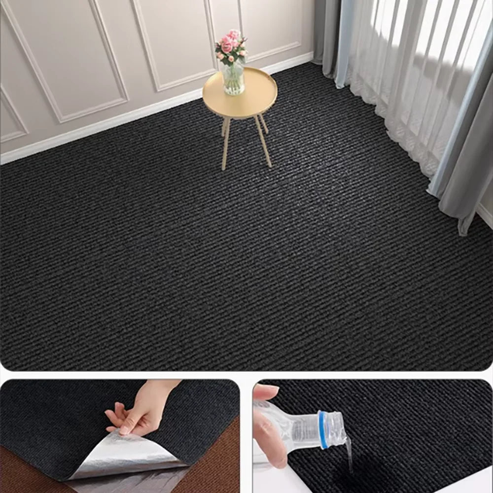 Room Decoration Staircase Home Decor Solid Color Rugs for Bedroom Water Uptake Bathroom Carpet Living Room Self-adhesive Kitchen