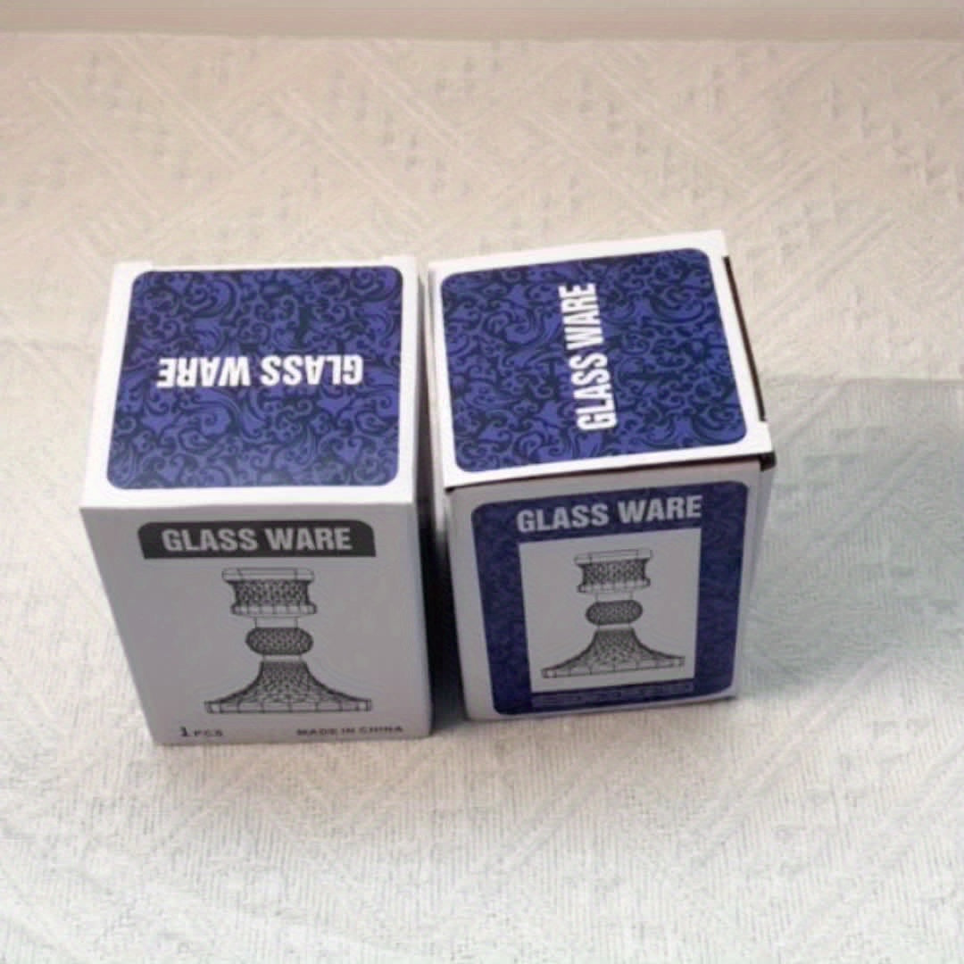 2pcs/set Clear Glass 4 Inch Tall Taper Candle Holders, Crystal Decorative Candle Stand Centerpiece Fit 0.8 Inch Candles For Table Wedding Dinning Party